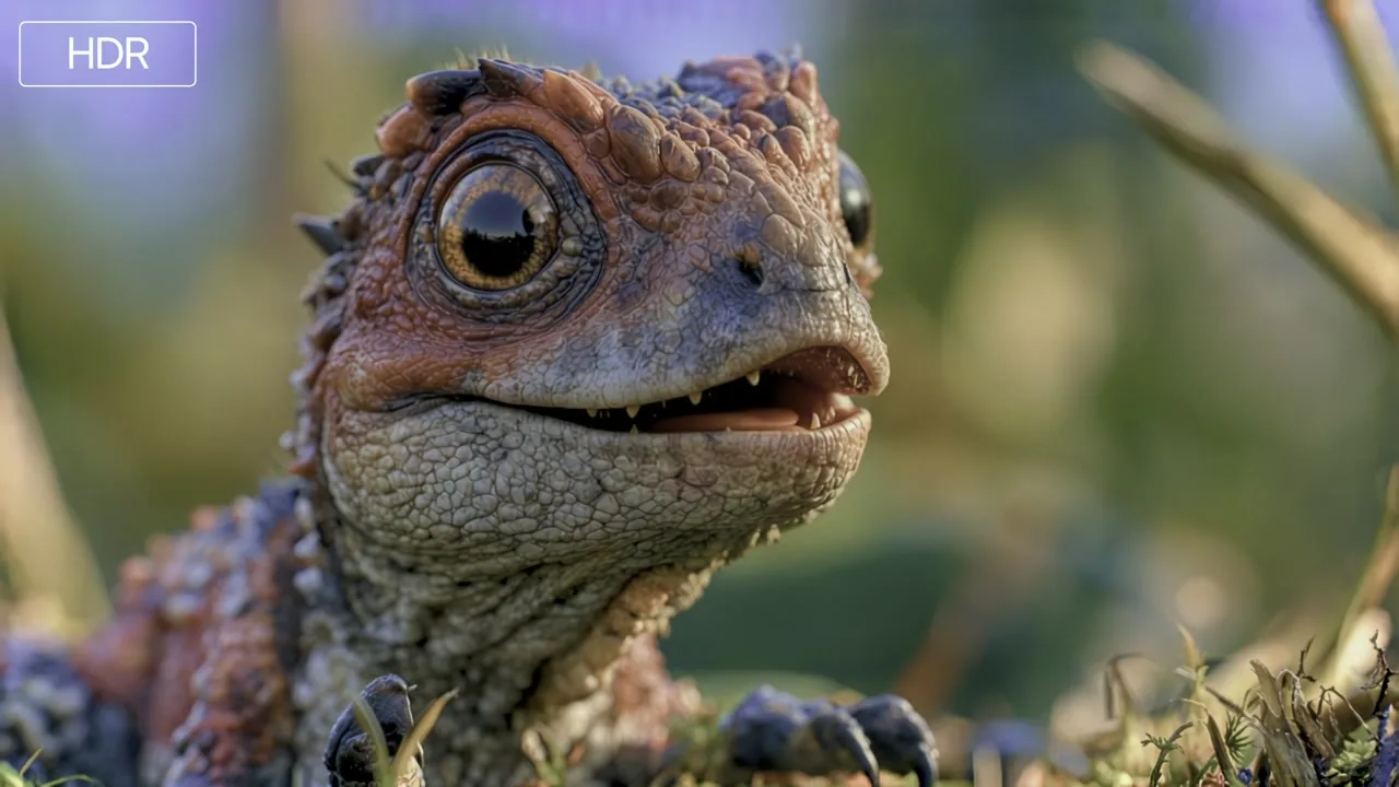 Source plate: a lizard on an HDR plate