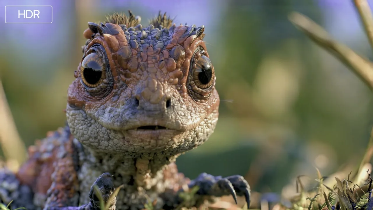 The lizard re-composited onto a new background
